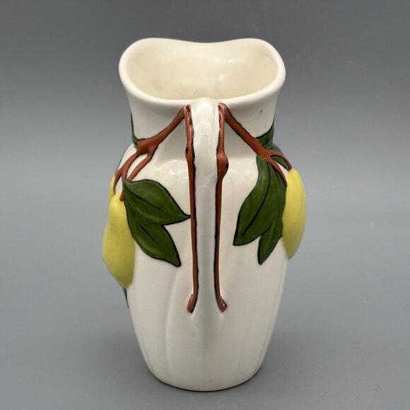 Vintage Holland Mold Pear Tree Ceramic Pitcher with Raised Fruit Design - Picture 5 of 8